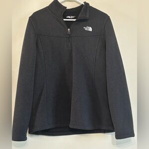 The North Face Crescent 1/4 Zip Pullover Womens XL Charcoal Sweater Knit Fleece